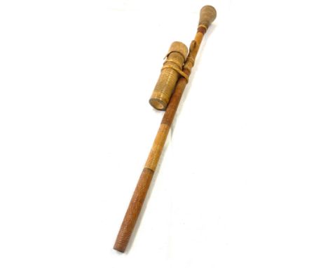 Vintage bamboo dart pipe with darts 