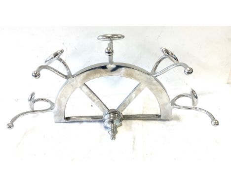 Vintage aluminium, wall hanging, coat hanger 