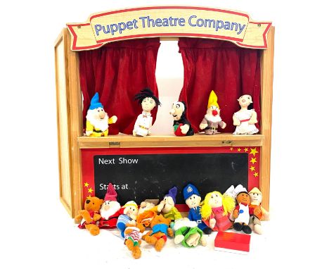 Snow white and the 7 dwarfs the puppet theatre company puppet stand measures approx 20.5 inches tall 34 inches wide ( with do