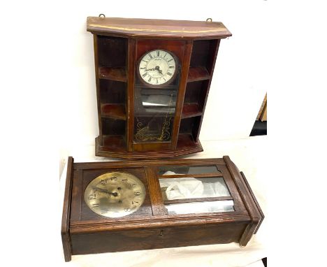 2 Vintage wall hanging clocks, untested 