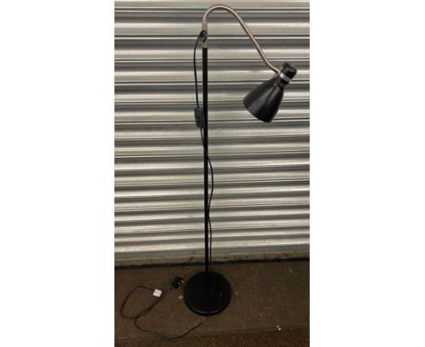 Modern angle poise standard lamp, approximate height 60 inches 