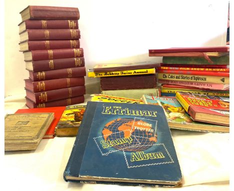Large selection of assorted vintage and later books the modern home university, albums, sport books etc 