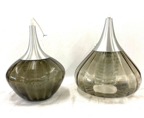 2 retro style light fittings, approximate height 13 inches 