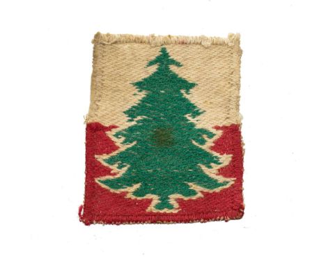 Patch of the 3rd Carpathian Rifle Division, in the form of a Christmas tree on a red and white background. A beautiful copy w