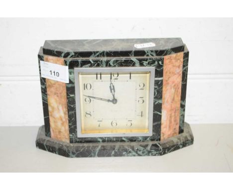 ART DECO PERIOD MARBLE CASED MANTEL CLOCK