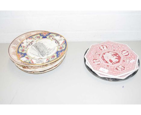 MIXED LOT VARIOUS DECORATED PLATES TO INCLUDE THE SPODE ARCHIVE COLLECTION AND OTHERS