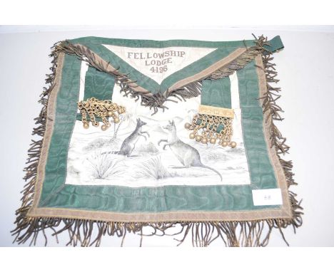 MASONIC INTEREST: A MASONIC SASH MARKED 'FELLOWSHIP LODGE 4196'