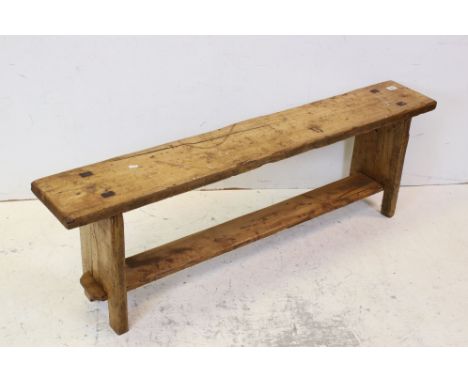 Substantial pine kitchen bench 