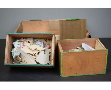 A collection of vintage wooden jigsaws. 
