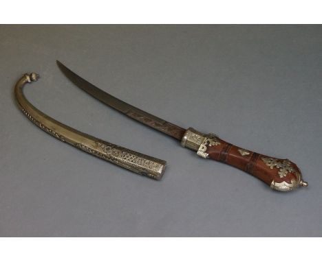 Indian ceremonial dagger in scabbard 