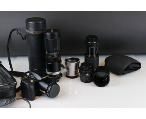 Olympus IS 100S 35mm camera, plus Sigma, Sirius, Fujiyama, Solgar and other lenses &amp; camera items 