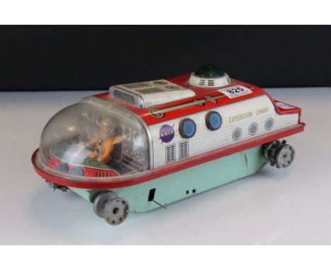A vintage Tin plate toy spaceship 'Expedicion Lunar' 
