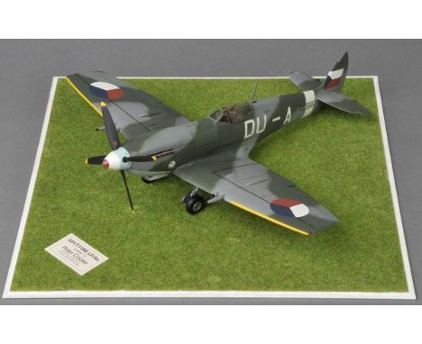 *Spitfire LFIXe, a fine composite model of this historic aircraft made by Peter Cooke,  with Aircraft No. DU-A TE566, beautif