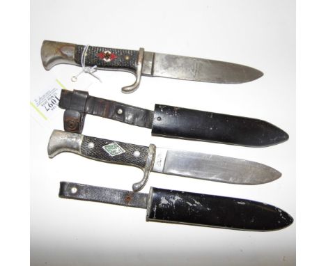 *Third Reich. A Hitler Youth dagger,  the 13.5cm blade by Puma, Solingen, with RZM mark and M7/27 dated 1937, other side typi