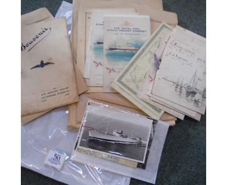 *Aviation. A RAF Christmas card, 1918,  signed "Charlie", original ribbon tie, together with Souvenir of H.M. Seaplane Statio