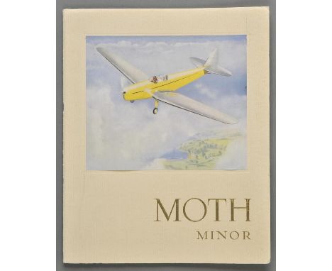 Aviation Brochures. The New Moth Minor De Havilland, 1939, original brochure, tipped-in colour illustration to title, black &