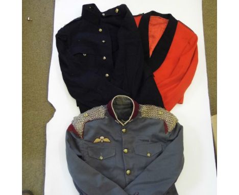 *President's Bodyguard. An Indian uniform of the President's Bodyguard,  grey with purple facings, chain mail epaulettes, bra