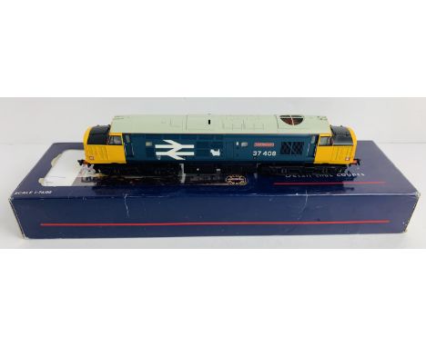 Bachmann 32-377 Class 37/4 'Loch Rannoch' BR Blue Large Logo - Boxed. P&amp;P Group 1 (£14+VAT for the first lot and £1+VAT f