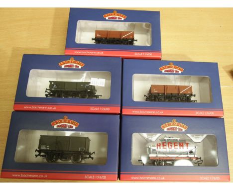 Five Bachmann wagons including Collectors Club Regent tanker. P&amp;P Group 1 (£14+VAT for the first lot and £1+VAT for subse