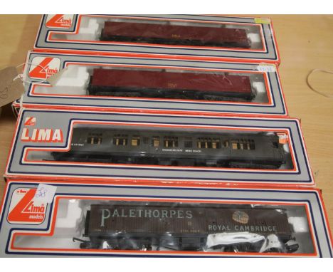 Lima Engineers coach, Palethorpes Siphon G and two BR maroon Siphon G boxed. P&amp;P Group 1 (£14+VAT for the first lot and £