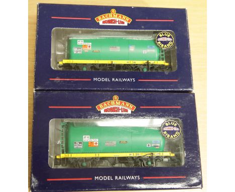 Bachmann 45 ton tankers x 2 37-575 and 37 575P Jet Aviation fuel, model rail exclusives. P&amp;P Group 1 (£14+VAT for the fir