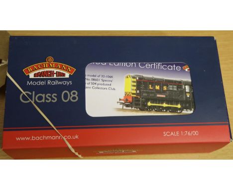 Bachmann 32-106K Class 08 LMS black 601 spectre Collectors Club Special. P&amp;P Group 1 (£14+VAT for the first lot and £1+VA