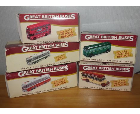 5 1.76 Scale Great British Bus Collection, P&amp;P Group 1 (£14+VAT for the first lot and £1+VAT for subsequent lots) 