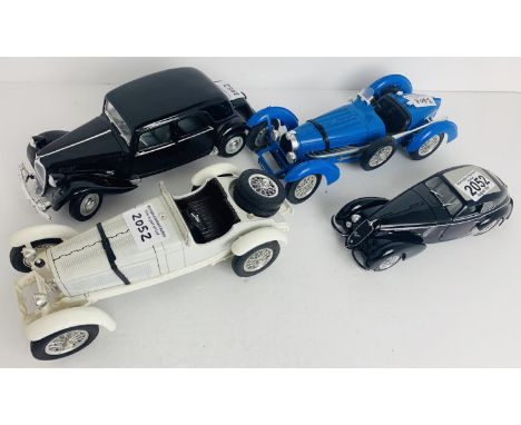 4x 1:18 Scale Diecast Model Cars - All Unboxed. P&amp;P Group 2 (£18+VAT for the first lot and £3+VAT for subsequent lots) 