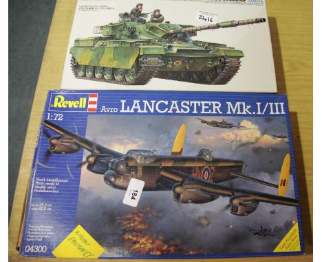 Two model kits to include Revell Lancaster mk.l/lll and Tamiya British army chieftain Mk.5, P&amp;P Group 1 (£14+VAT for the 
