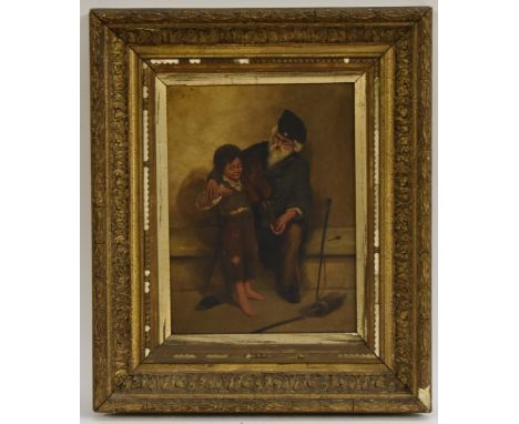 R Moore (19th/early 20th century)The Violin Lessonsigned, oil on canvas, 29.5cm x 22cm