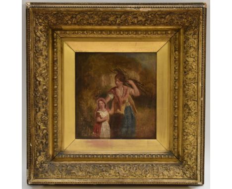 Victorian SchoolA Peasant Mother and Childoil on panel, 20cm x 19cm