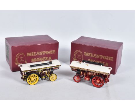 TWO BOXED LIMITED EDITION MILESTONE MODELS WHITEMETAL SHOWMANS ENGINE MODELS, No.1 Burrell Scenic Showmans Engine '25th Great