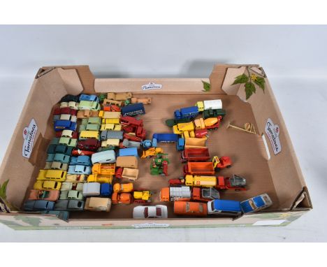 A TRAY OF UNBOXED LESNEY MATCHBOX DIE-CAST MODEL VEHICLES, apporximately 81 in total, various models to include two variation