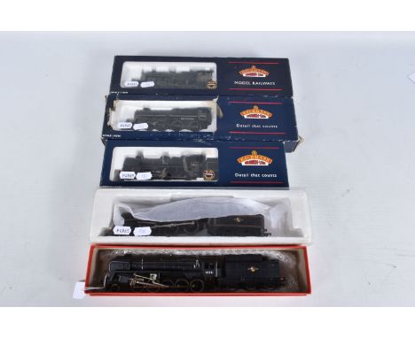 FOUR BOXED BACHMANN OO GAUGE LOCOMOTIVES, N class No.31862 (32-161), class 4 No.75072 (31-102A), Crab No.42942 (weathered ver
