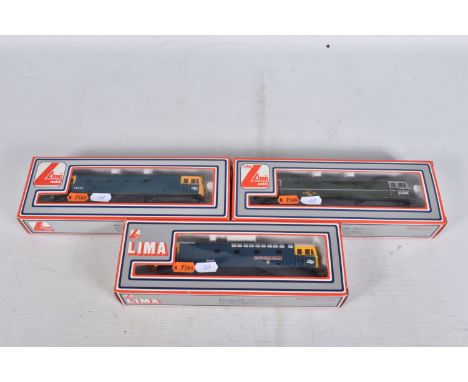 THREE BOXED LIMA OO GAUGE CLASS 33 LOCOMOTIVES, 'Earl Mountbatten of Burma' No.33 027, B.R. blue livery with white roof (L205