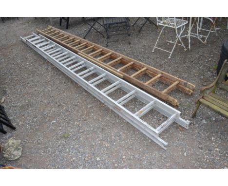 Two light weight aluminium ladders