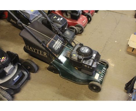 A Hayter rotary self propelled lawnmower with Briggs & Stratton Quantum XM35 engine