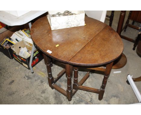 An oak gate leg table