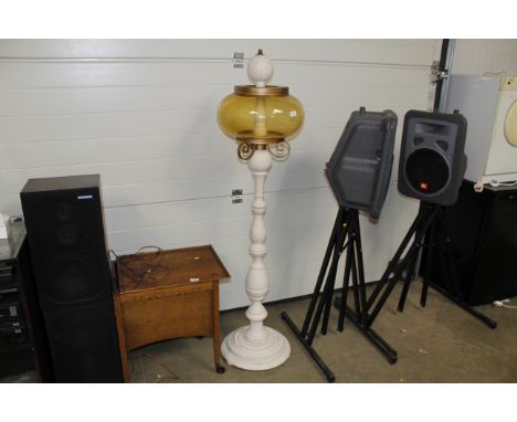 A turned wooden stand