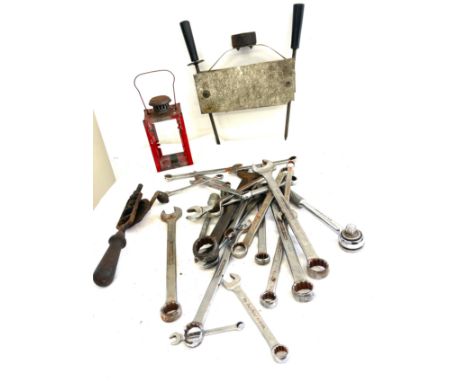 Selection of Brittle tools, car battery tester 