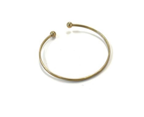 9ct gold bangle, approximate weight 2.5g 