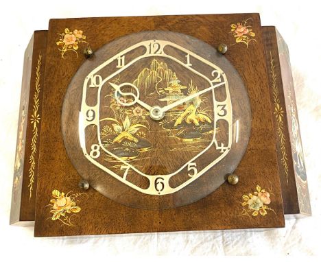 Japanese chinoiserie mantel clock 
