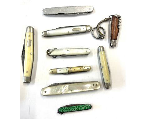 Selection antique / vintage pen knifes (9 in total) 