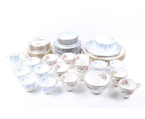 Two 20th century tea services. Comprising an ABJ Grafton service in the Malvern pattern, comprising seven cups, six saucers, 