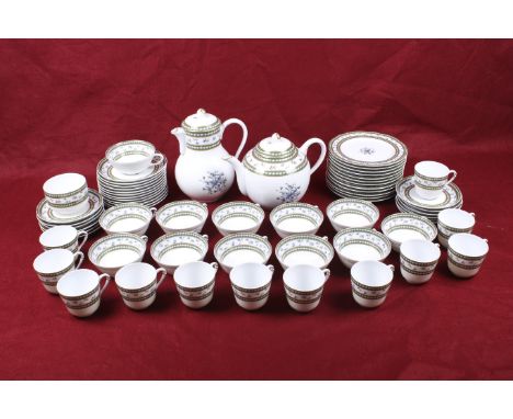 A contemporary Limoges Royale porcelain tea and coffee service coffee set. In the 'Marie Antoinette' pattern, Including a tea