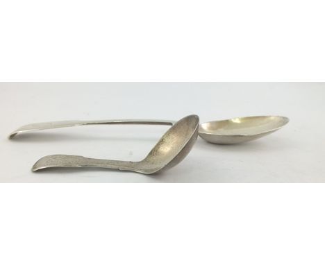 UNITE & HILLIARD (GEORGE UNITE & JAMES HILLIARD) A GEORGE IV SILVER CADDY SPOON, Birmingham 1829, together with an early Vict