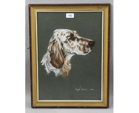 Margaret Anderson, portrait of a Pointer dog, coloured pastels, signed, 44cm x 32cm, framedGood condition 