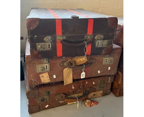 Three vintage suitcases.  (3)  (B.P. 21% + VAT) 
