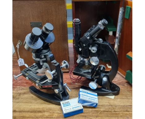 Cooke Troughton &amp; Simms Ltd. of England binocular microscope in original fitted case, together with another microscope of