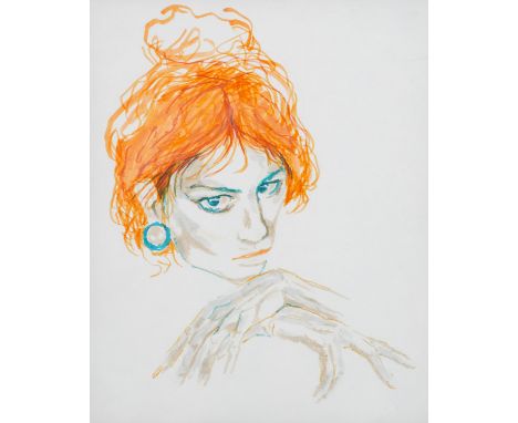 LIMBACH, HANS JÖRG (1928 - 1990), "Kopfstudie einer Prostituierten", 1988, oben rechts signiert und datiert: "Limbach 88". Li